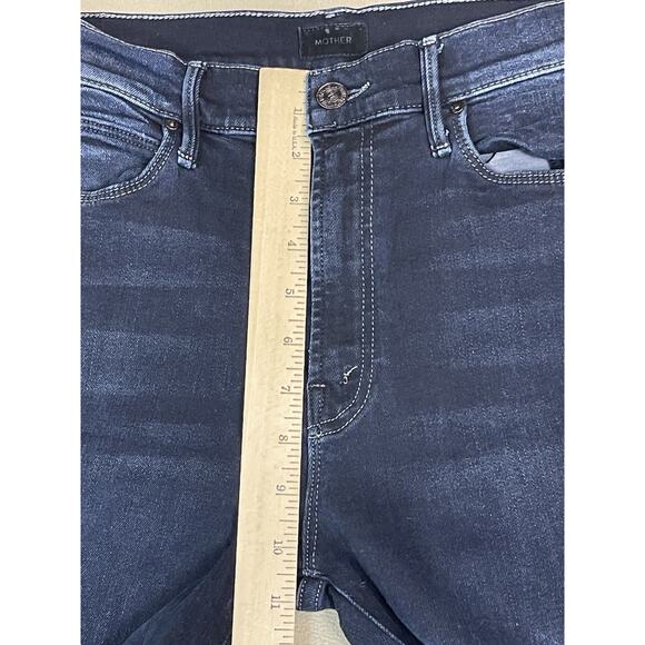 Mother Jeans Womens 28 Dark Blue The Stunner Two Step Fray Raw Hem Stretch Denim - Picture 7 of 15